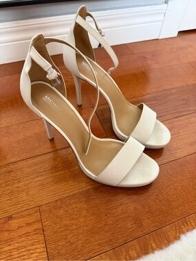 Michael Kors Ivory Ankle-Strap Stiletto Sandals